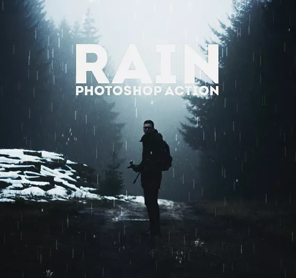 Animated Rain Photoshop Action