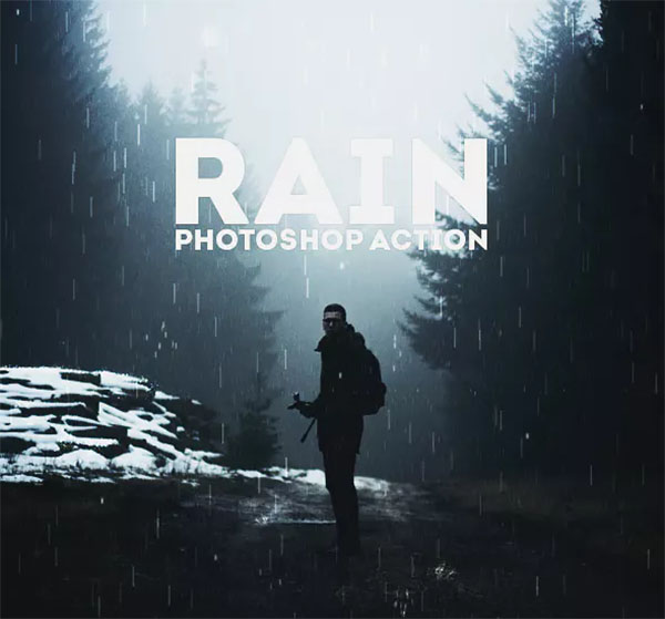 Animated Rain Photoshop Action
