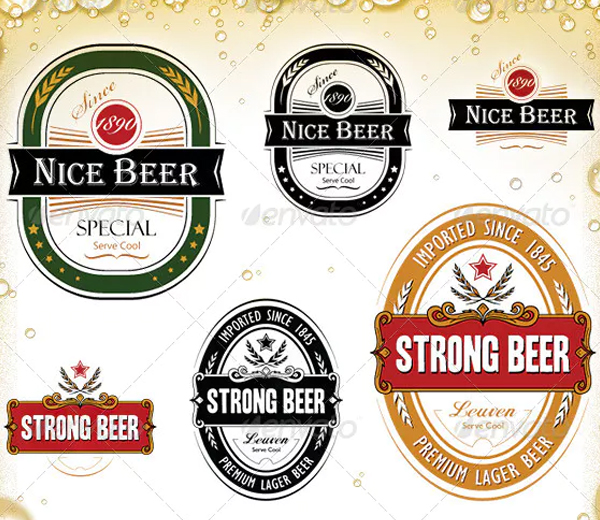 Beer Labels Vector