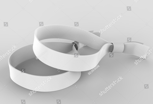Blank Fabric Wristband for Mockup Design