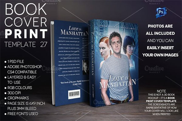 Book Cover Print Template