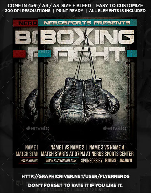 Boxing Fight Sports Flyer