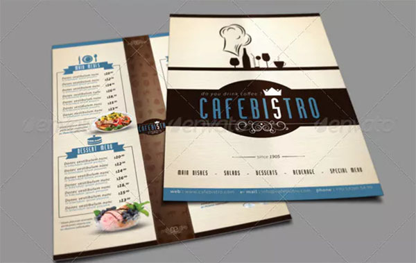 Cafe Bistro Flyer Templates