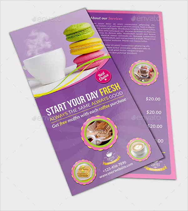 Cafe Flyer DL Size Template