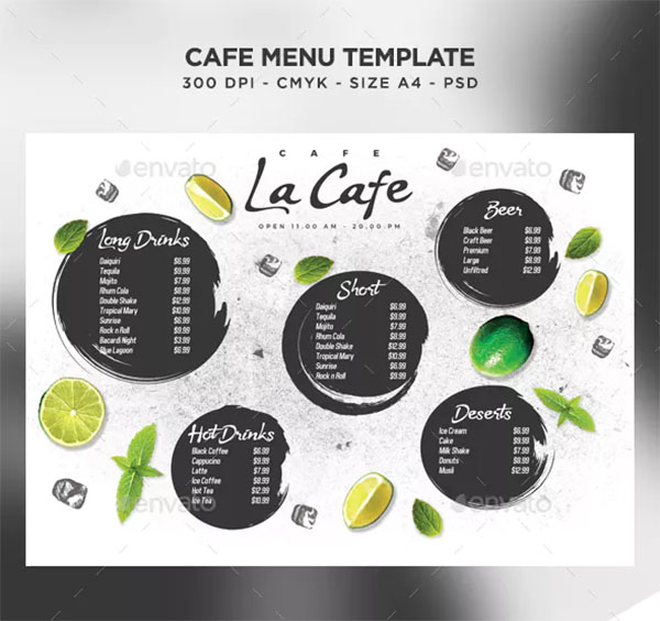 Cafe Menu Service Template
