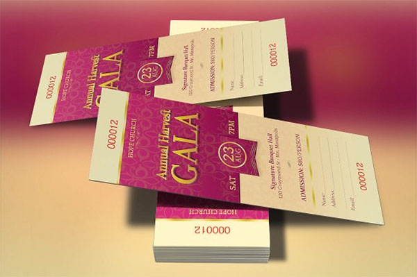 Church Gala Ticket Template