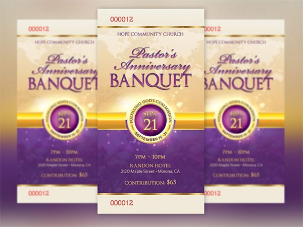 Clergy Anniversary Banquet Ticket