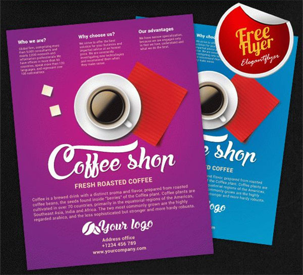 Coffee Café Shop Free Flyer PSD Template