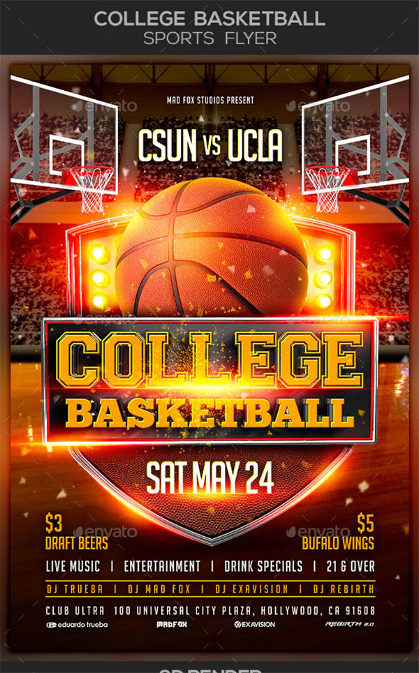 College Basketball Sports Flyer