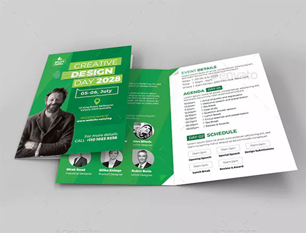 Conference Bifold PSD Brochure Template