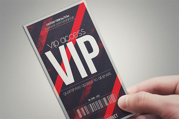 Devil Red VIP Pass Template