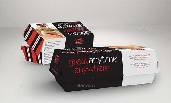 Fast Food Boxes Take Out Packaging Templates