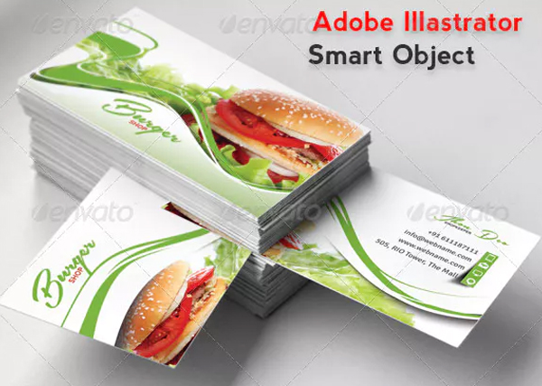 Fast Food Business Card Design Template