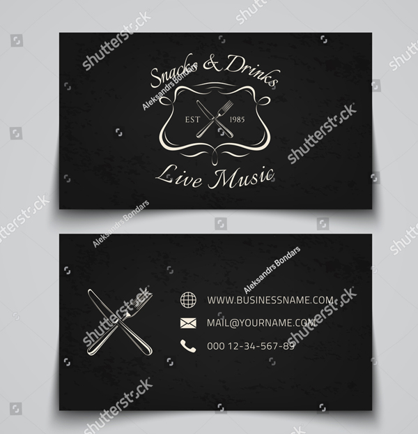 Fast Food Business Card Template with Logo