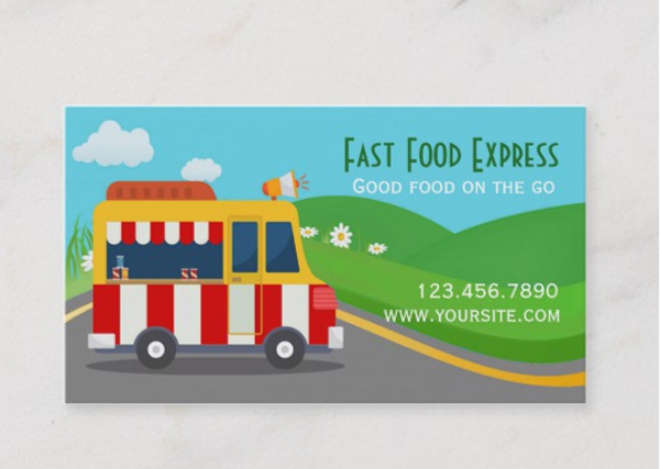 Fast Food Truck Business Card