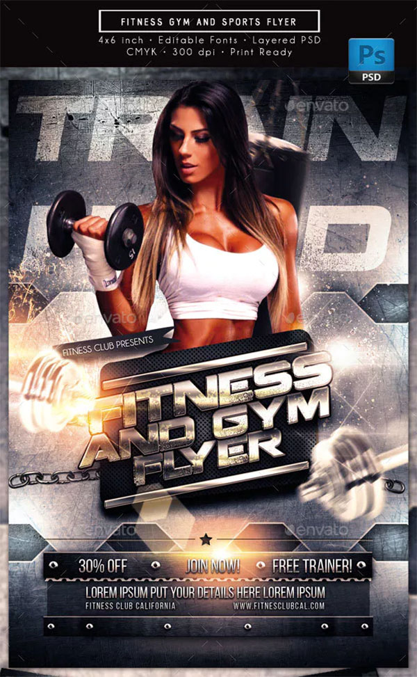 Fitness Gym and Sports Flyer