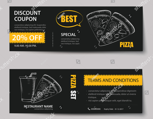 Flat Design Fast Food Ticket