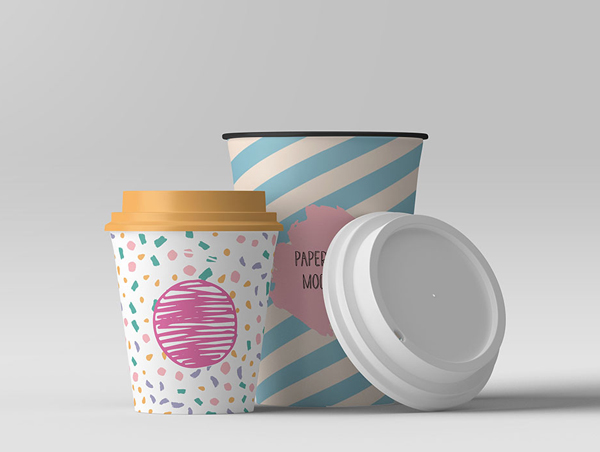Free Coffee Cup Mockup in PSD Template
