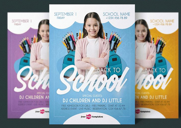 Free Download Kids School Flyer Template