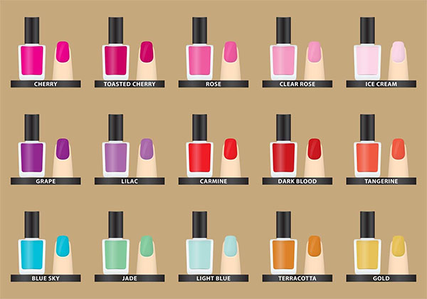 Free Vector Nail Polish Colors