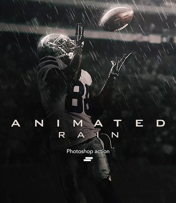 Gif Animated Rain Photoshop Action