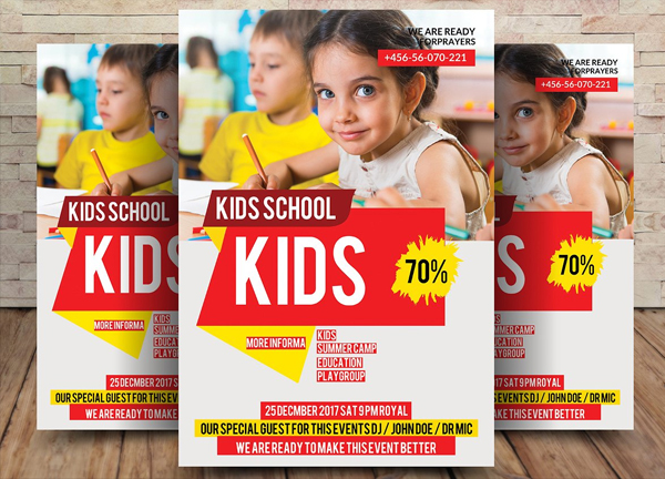 Kids School Flyer Design