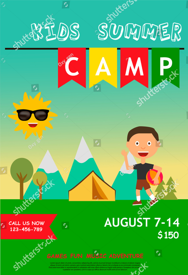 Kids summer Camp Poster or Flyer Template