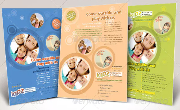 Kindergarten Daycare Flyer Templates