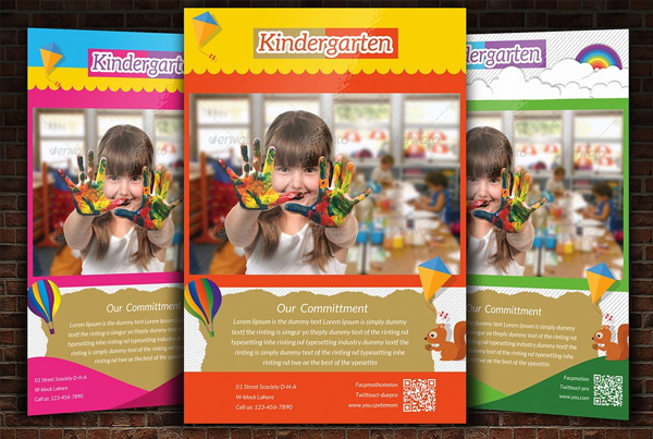 Kindergarten Flyer PSD Template