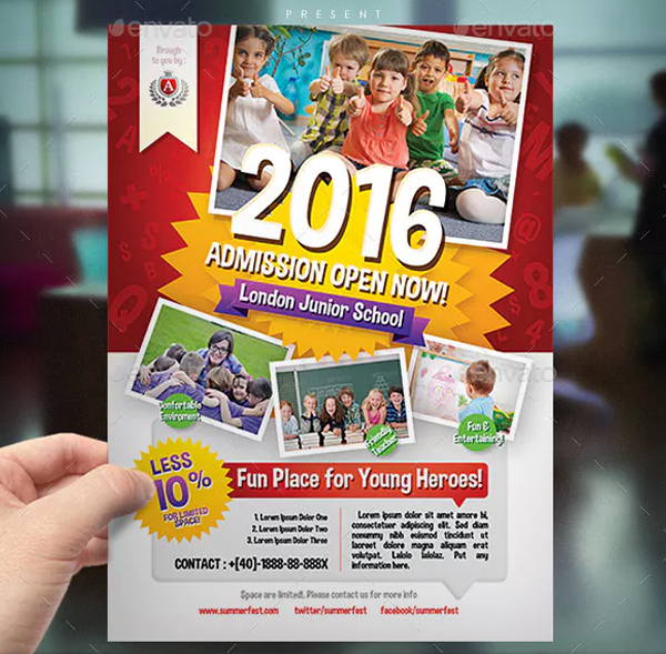 Kindergarten Junior School Flyer