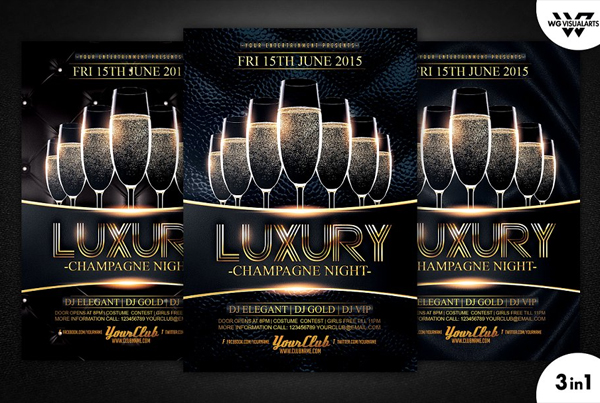 Luxury Champagne Flyer Template