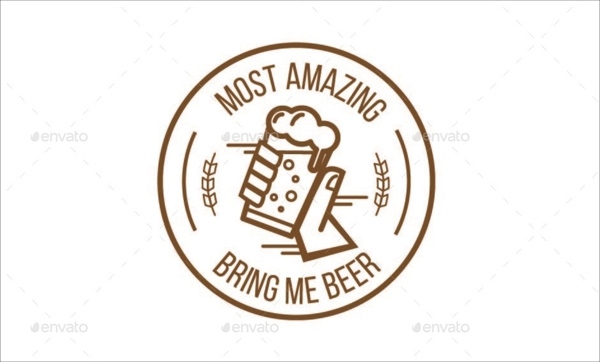 Modern Beer Label, Logos & Badge