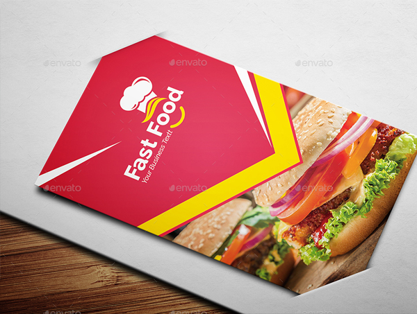 Modern Fast Food Business Card Template