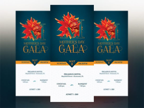 Mothers Day Banquet Ticket Template