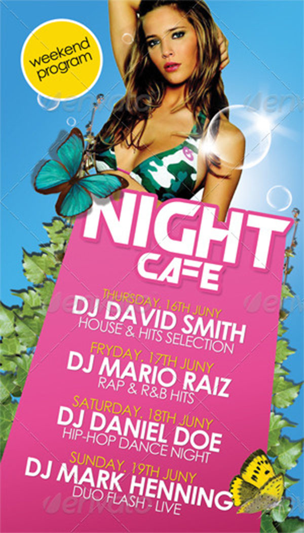 Night Cafe Flyer Template