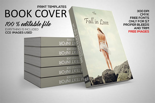 Novel Book Cover PSD Template