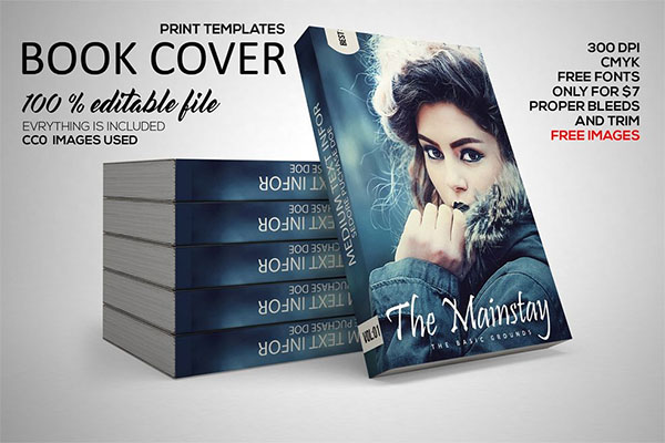 Novel Book Cover Template PSD Design
