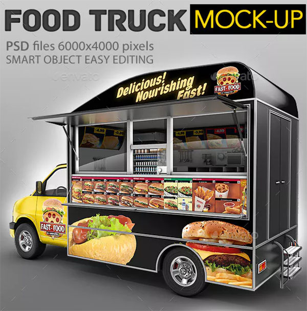 PSD Food Truck Mock-Up