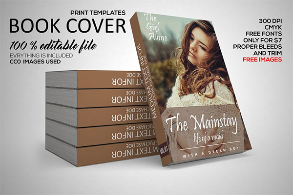 PSD Novel Book Cover Template