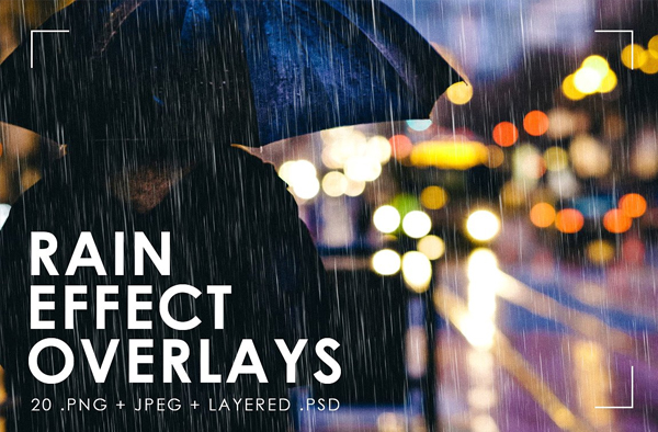 Realistic Rain Effect Overlays