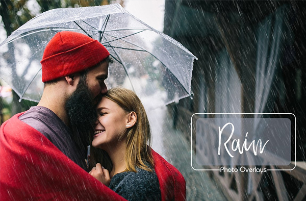 Realistic Rain Photo Overlays