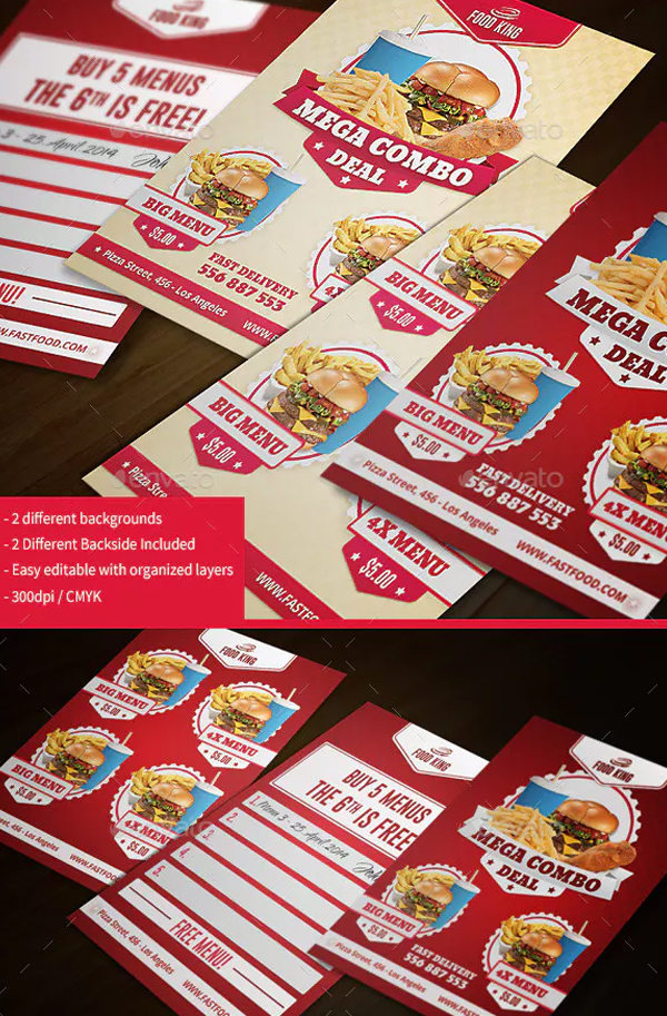 Restaurant Fast Food Business Cards