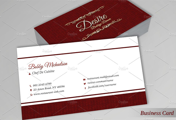 Restaurant Menu & Business Card Design Templates