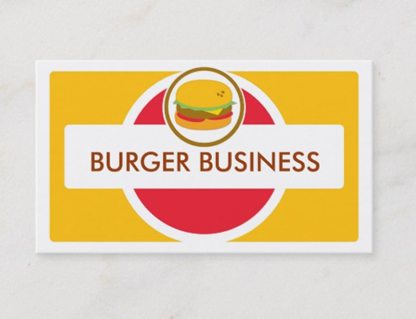 Retro Bright Burger Business Cards