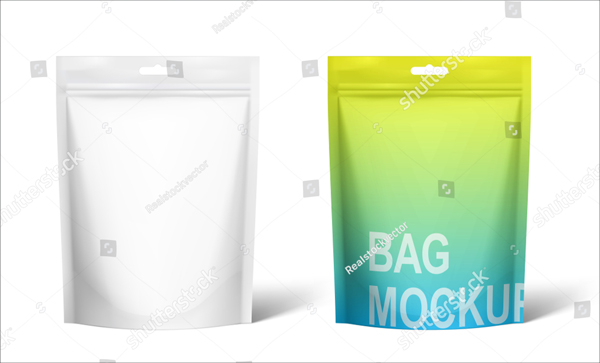 Set of Realistic Bag Pack with Mockup