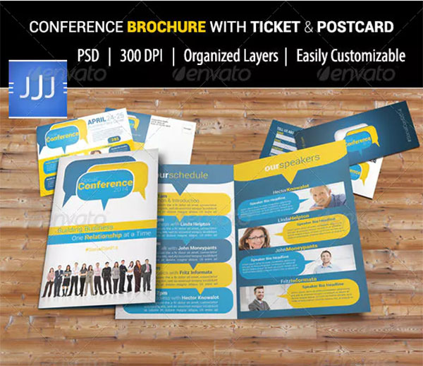 Social Conference Bifold Conference Brochure Pack