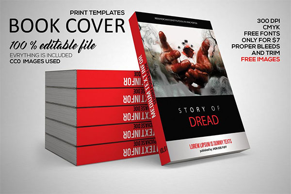 Story Book Cover PSD Template Design