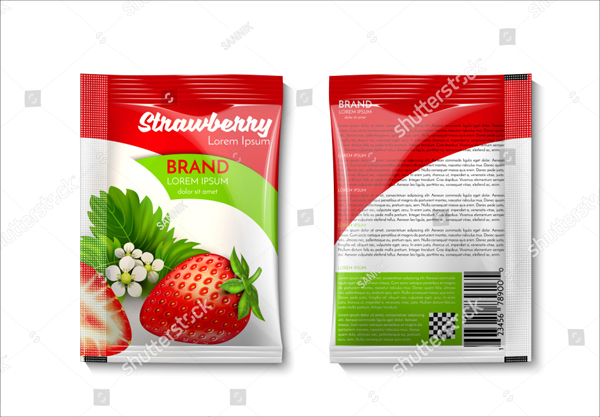 Straw Berry Food Packing Template