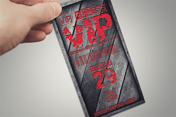 Stylish Wooden VIP Pass Card