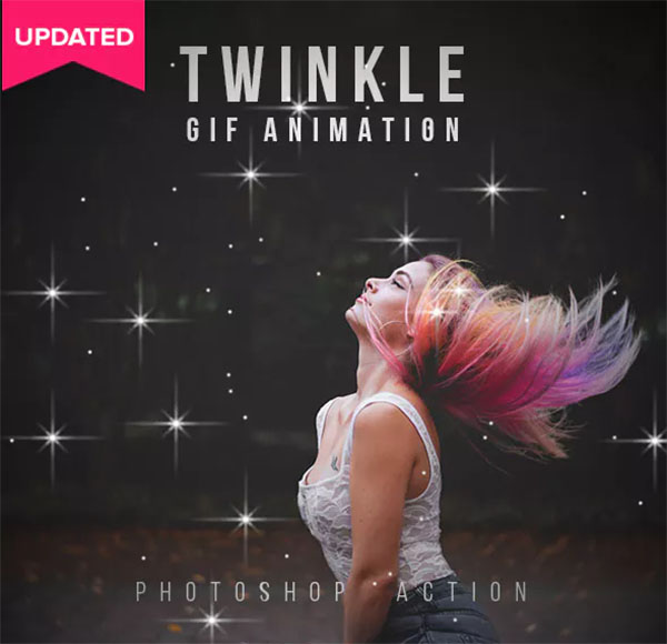 Twinkle Gif Animation Photoshop Action